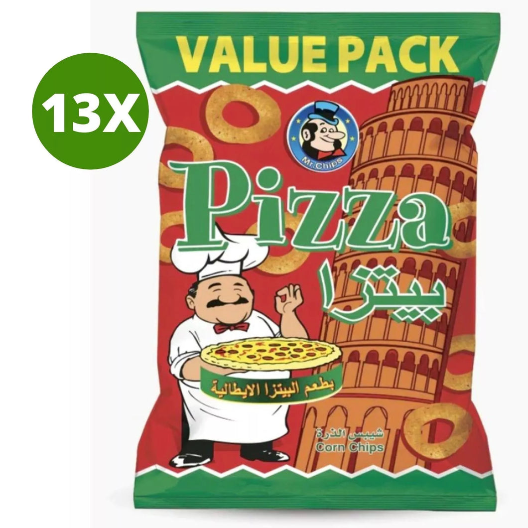 13 Pack X Mr.Chips Pizza Flavor Corn Chips (18 Gram) مستر شيبس بيتزا