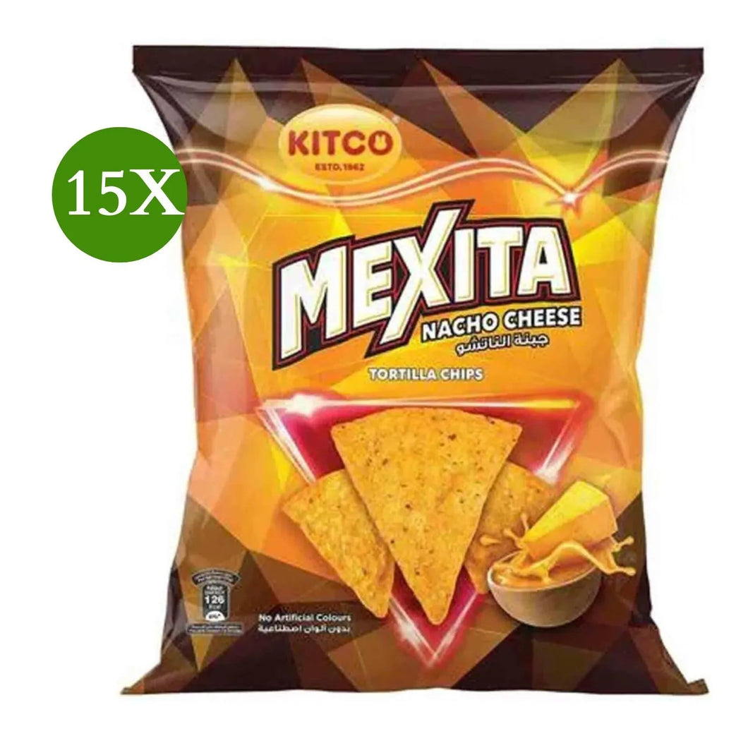 15 Pack X Kitco Mexita Chips Tortilla Nacho Cheese Flavor (23 Gram)
