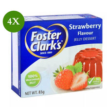 Load image into Gallery viewer, 4 Pack X Foster Clark&#39;s 100% Vegetarian Jelly Strawberry Flavor HALAL ( 85 Gram)
