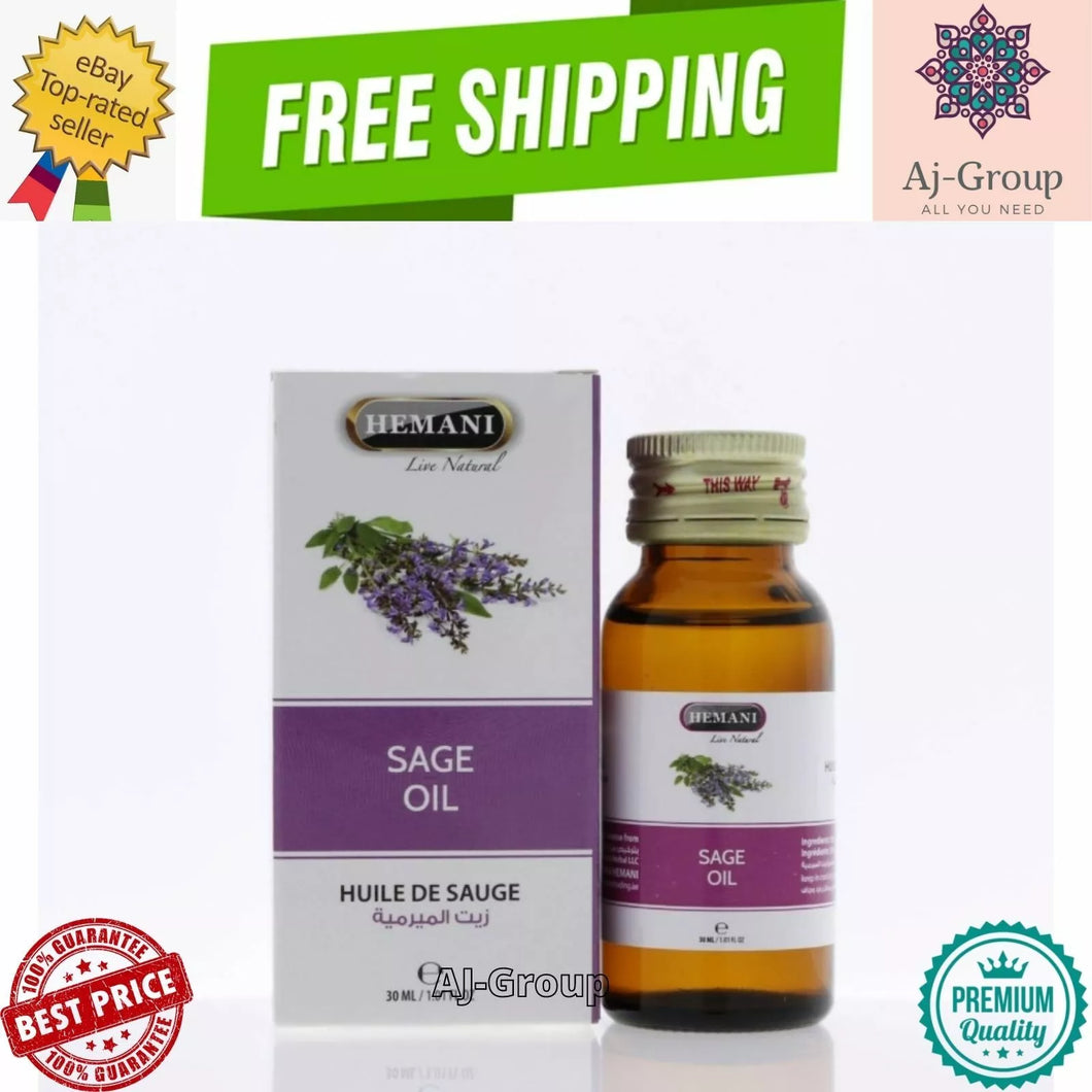 5X Hemani Sage Natural 100% Oil 30 ml زيت الميرمية