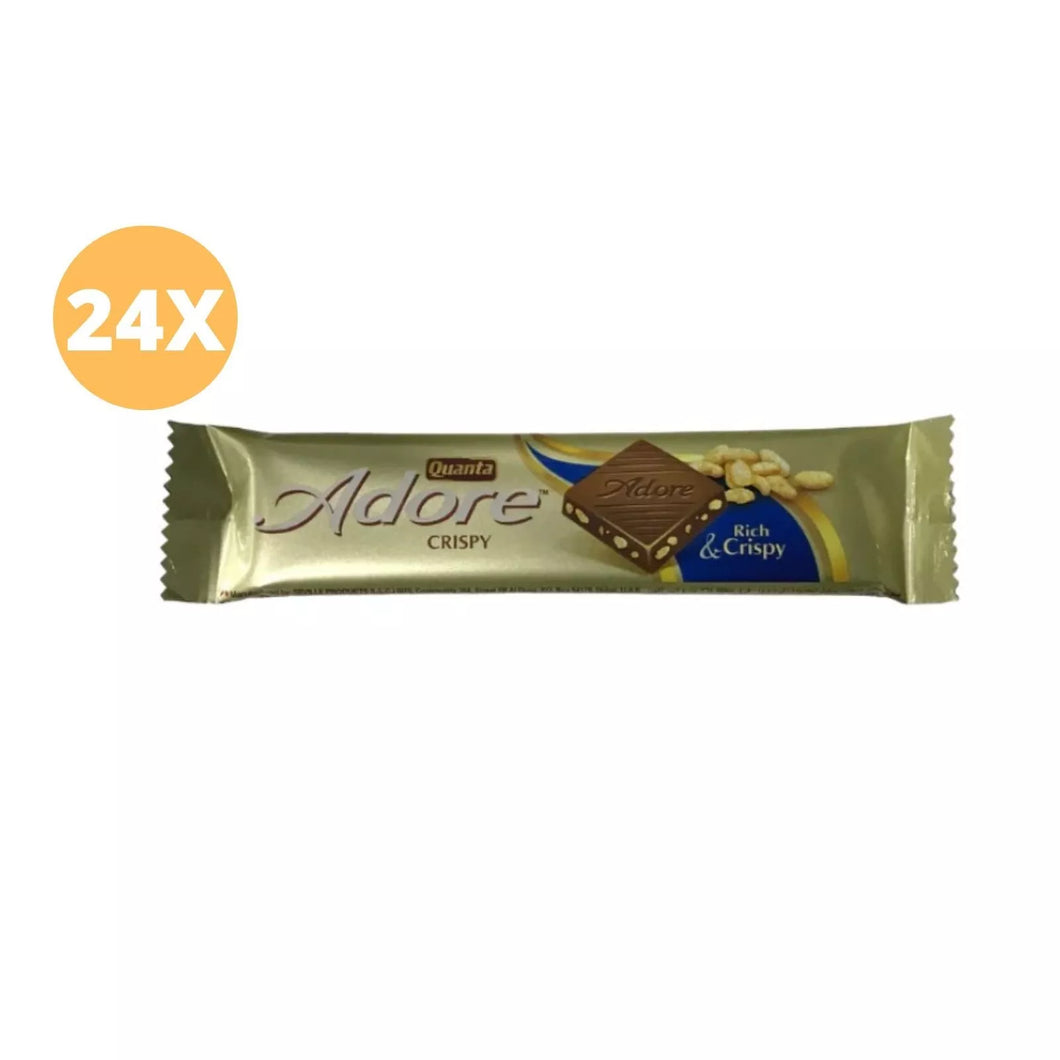 24 Pieces X Quanta Adore Crispy Milk Chocolate ( 15 gram) شوكولاتة ادور