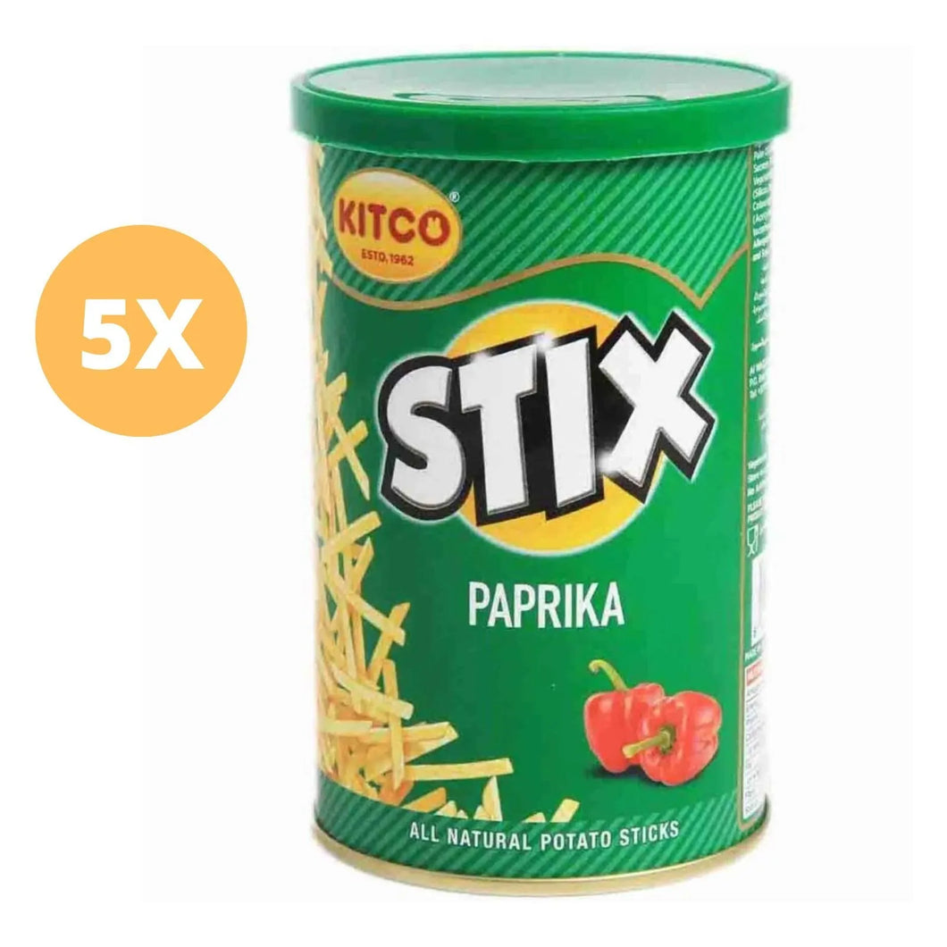 5 Pack X Kitco Stix Paprika Flavor All Natural Potato Sticks (45 Gram)