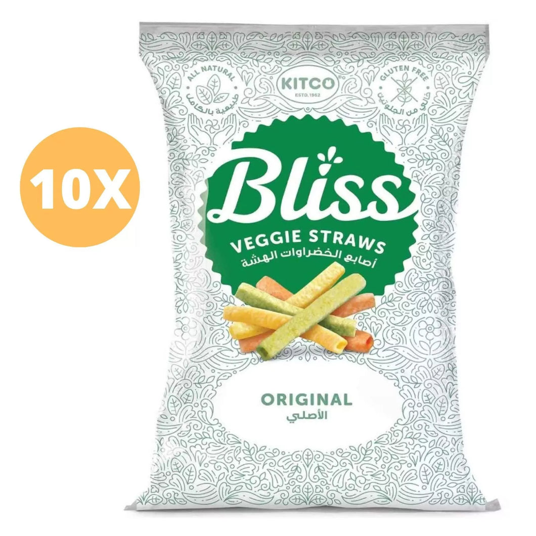 10 Pack X Kitco Bliss Veggie Straws Chips Original Flavor Healthy Snack(27 Gram)