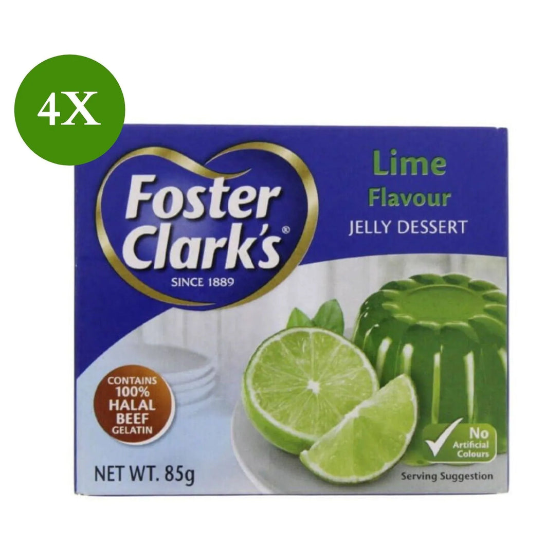 4 Pack X Foster Clark's Beef Gelatin Jelly Lime Flavor HALAL ( 85 Gram)