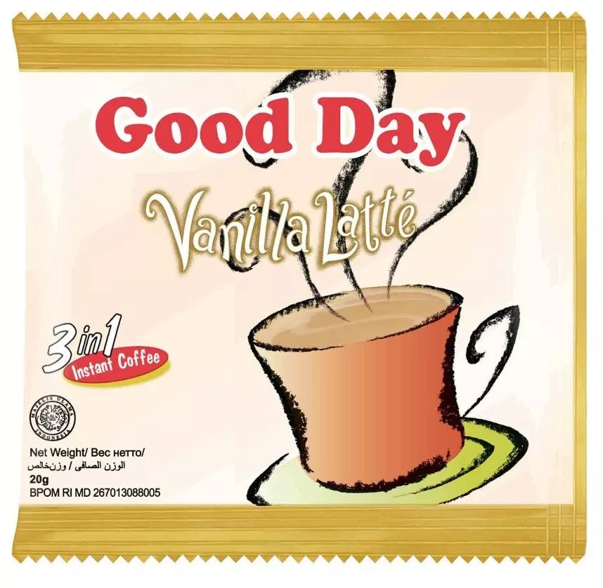 10 Sachet X Good Day Instant Coffee Powder Vanilla Flavor Three In One (20 gram)