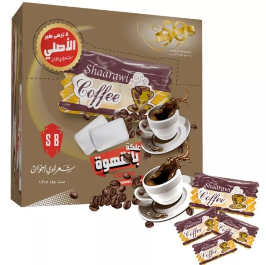 Chewing Gum Coffee Sharawi 100 Small Pieces علكة بالقهوة شعراوي