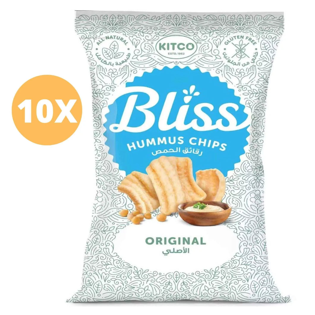 10 Pack X Kitco Bliss Hummus Chips Original Flavor Healthy Snack(27 Gram)