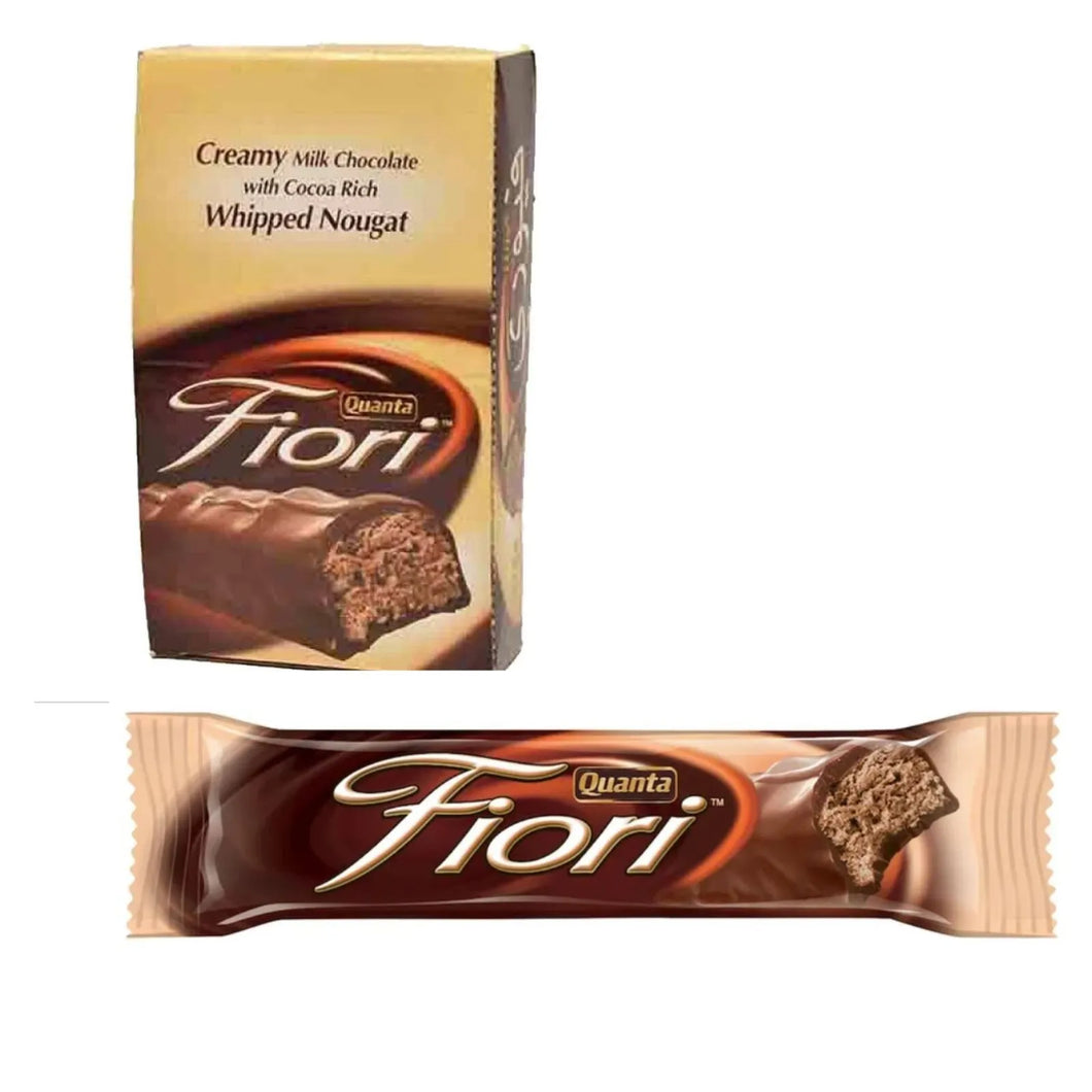 24 Pieces X Quanta Fiori Chocolates Creamy Milk With Cocoa Rich Nougat (14 gram)