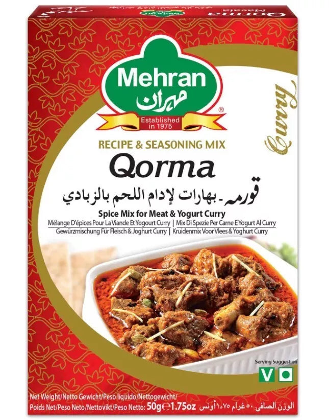 Mehran Seasoning Mix Qorma Spice Mix for Meat and Yogurt Curry (50 gram)