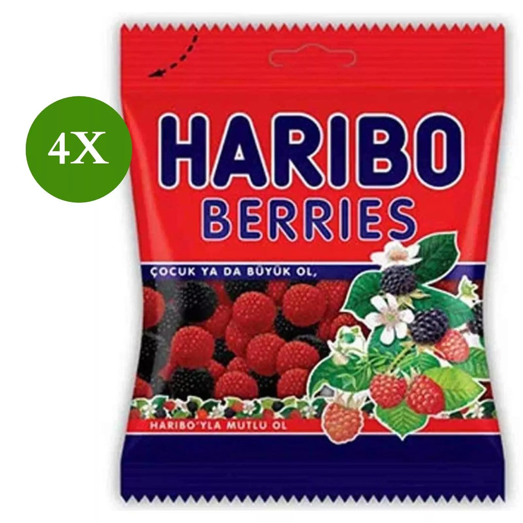 4 Pack X Haribo Candy Berries FREE SHIPPING ( 80 Gram)