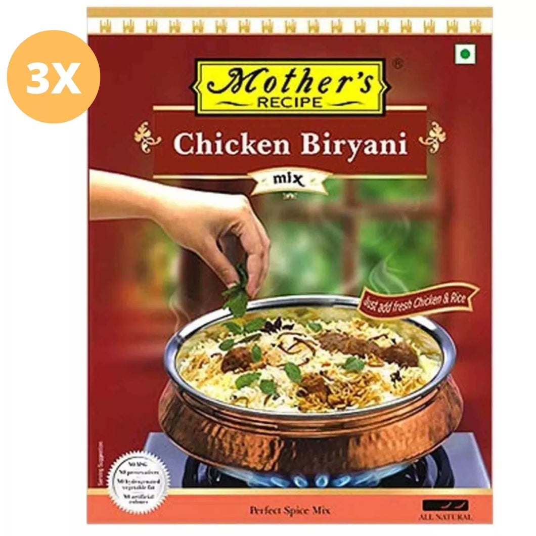 3 Pack X Mother's Recipe Spices Mix For Chicken Biryani Ready-To-Cook( 100 Gram)