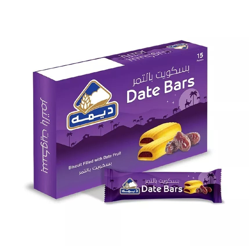 15 Pieces X Deemah Date Healthy Biscuit Bars (25Gram) بسكويت بالتمر