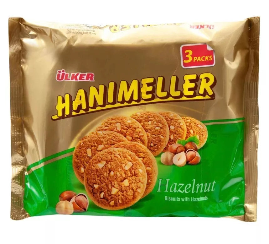 3 Pieces X Ulker Biscuits Hanimellar Hazelnut (82 Gram)