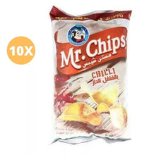 Load image into Gallery viewer, 10 Pack X Mr.Chips Potato Chili Flavor (38 Gram) مستر شيبس بالفلفل الحار
