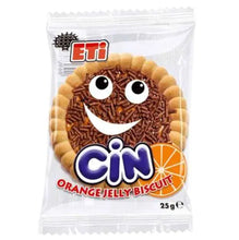 Load image into Gallery viewer, 15X Eti Cin Biscuit Orange Jelly Flavor 25 Gram بسكويت بحشوة جلي البرتقال
