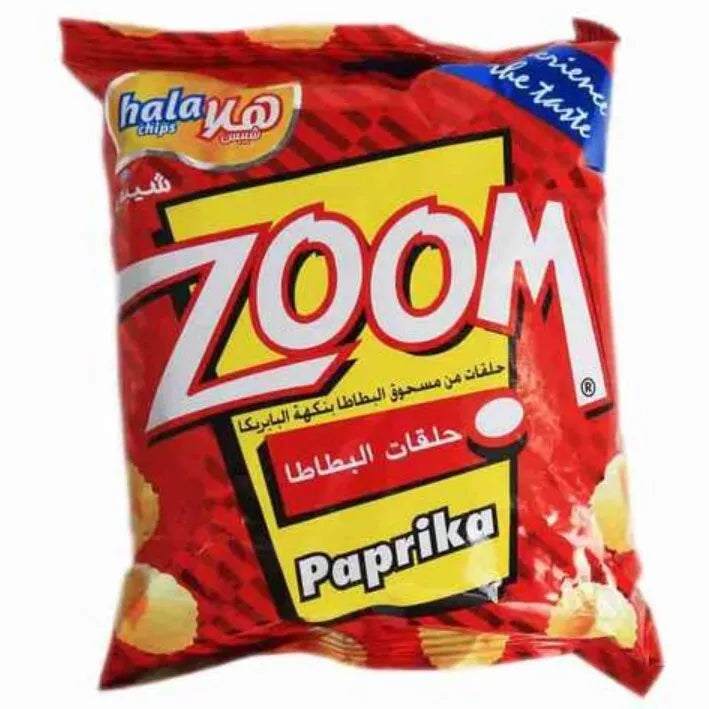 12 Pack X ZOOM Hala Chips Original Paprika Flavor 22 g زوم هلا شيبس