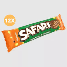 Load image into Gallery viewer, 12X Gandour Safari Peanuts Crisp Caramel Chocolate Bar( 34 gram) شوكولاتة سفاري
