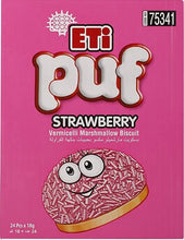 Load image into Gallery viewer, 12X ETi PUF Marshmallow Biscuit with Strawberry Flavor بسكويت مارشميلو خد العروس
