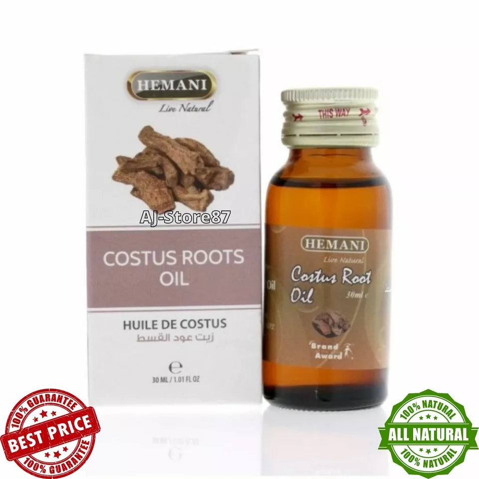 4X Hemani Costus Roots Oil Natural 100% Qist Al Hindi Oil زيت عود القسط