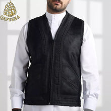 Load image into Gallery viewer, Men&#39;s Farwa Vest Warm Jacket &quot;FAST SHIPPING&quot; فروة فيست رجالي مطرز
