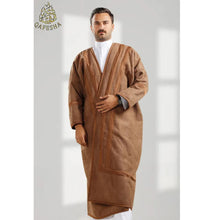 Load image into Gallery viewer, Embroide man&#39;s Farwa Bisht Coat Protect From Cold Long Jacket فروة رجالية مخمل
