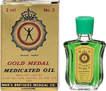 Load image into Gallery viewer, 1 Pack X Gold Medal Medicated Oil For Cough, Cold, Headache, Muscle Pain (3ml )
