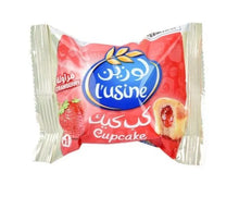 Load image into Gallery viewer, 18 Pieces X Lusine Cupcake Strawberry Cake (30 Gram) لوزين كب كيك بالفراولة
