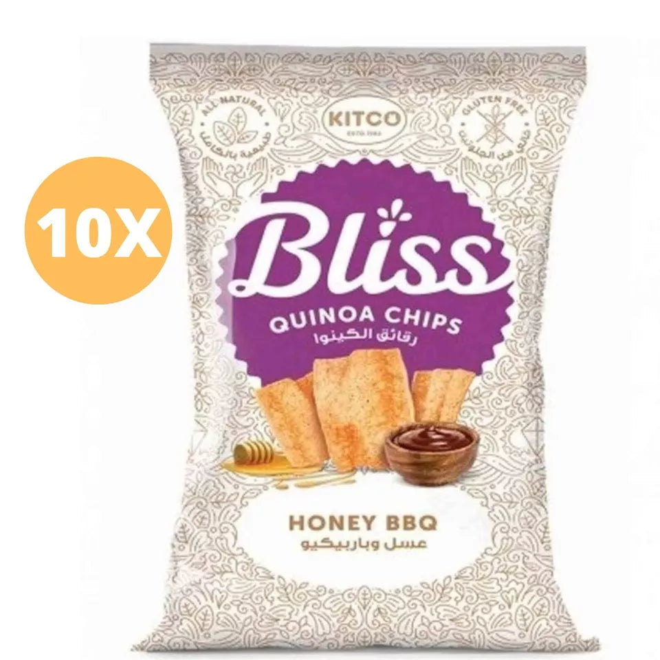 10 Pack X Kitco Bliss Quinoa Chips Honey Bbq Flavor Healthy Snack(27 Gram)
