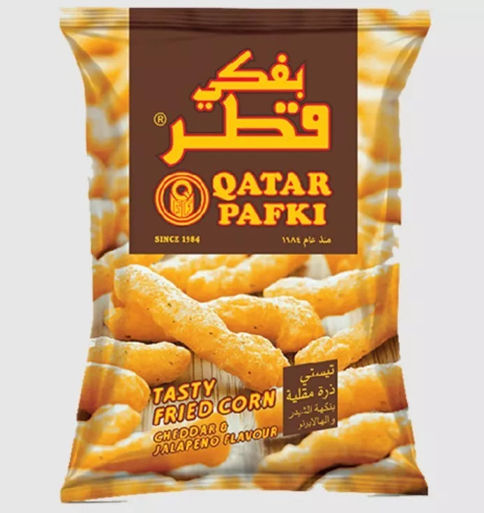 2 Pack X Qatar Pafki Tasty Fried Corn Cheddar & Jalapeno (160 g)