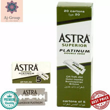 Load image into Gallery viewer, 200X Double Edge Astra Superior Platinum Safety Shaving Razor Blades شفرات...
