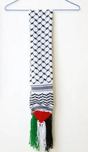 Load image into Gallery viewer, Palestinian Traditional Keffiyeh Neck Scarf Flag unisex لفحة بالوان الكوفية
