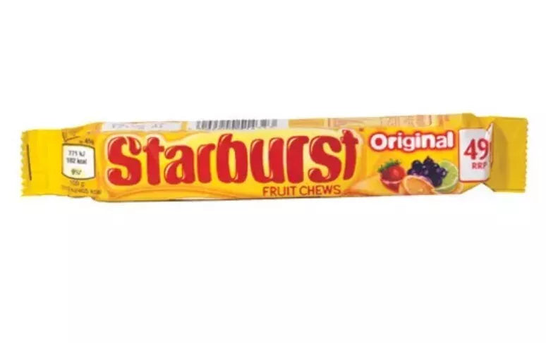 6 Pack X Starburst Fave Reds Fruit Chews Original Flavor (45 Gram)