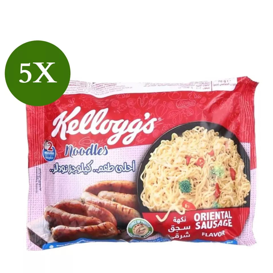 Kellogg's Instant Noodles Oriental Sausage Flavor 5 Pack x70 Gram