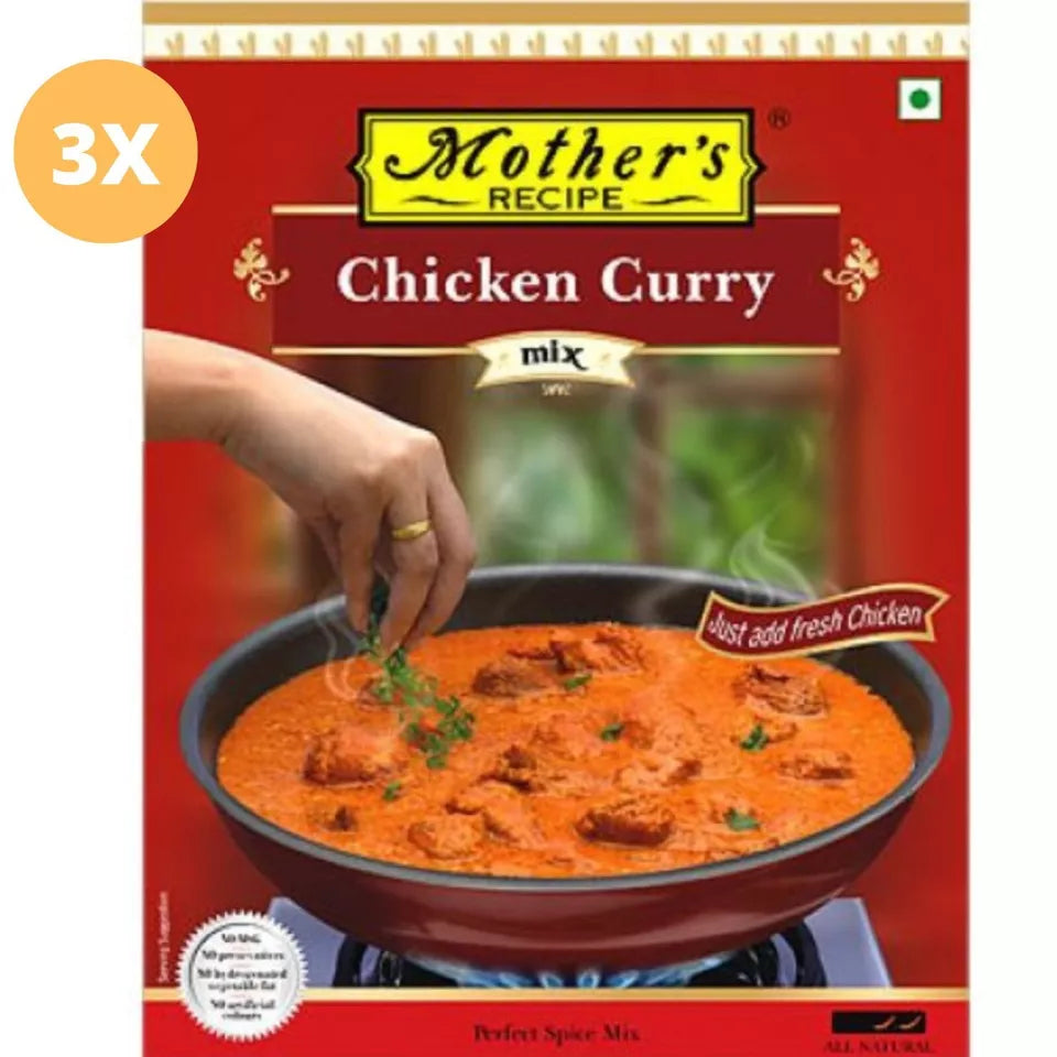 3 Pack X Mother's Recipe Chicken Curry Mix Ready-To-Cook( 80 Gram)