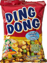 Load image into Gallery viewer, 3 Pack X Ding Dong Snack Mix Nuts with fava beans and cracker Hot &amp; Spicy Flavor

