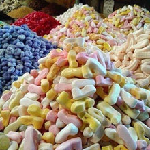 Load image into Gallery viewer, 2 Packet XLady SAPOO Fruits Traditional Colored Qubkab Ghawar Candy كاندي قبقاب

