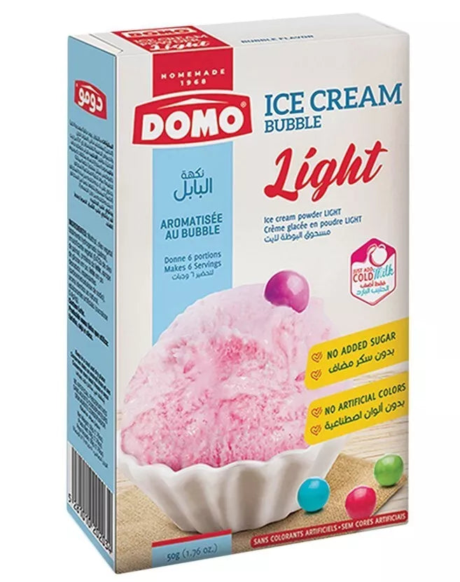 Domo Ice Cream Powder Light Bubble Flavor Healthy Snack ( 50 gram)