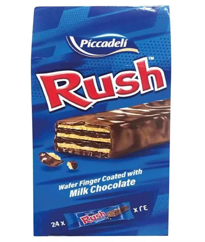 24 PiecesX Piccadeli Rush Wafer Finger Coated With Milk Chocolate (14.5 Gram)