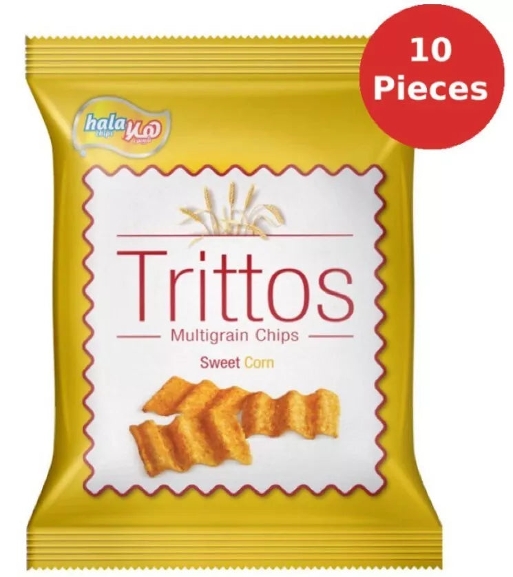 10 Pack X Hala Chips Trittos Sweet Corn Flavor (30 Gram) + 2 Pack FREE