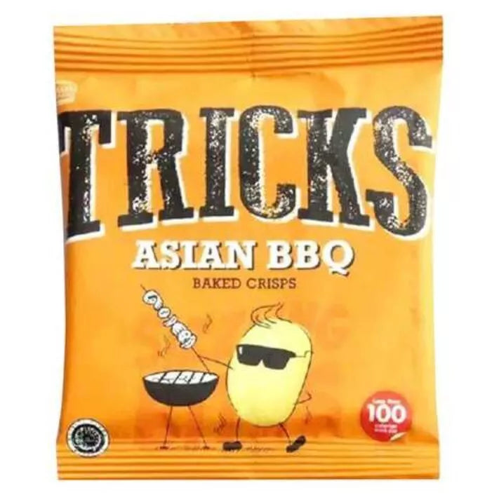 Tricks BBQ Baked Crisps Chips Asian Barbeque Flavor 10 Pack رقائق بطاطس محمصة