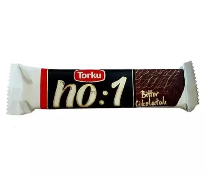 12X Torku No.1 Wafer Bitter Chocolate Coated 35 Gram شوكولاتة توركو نمبر ون ويفر