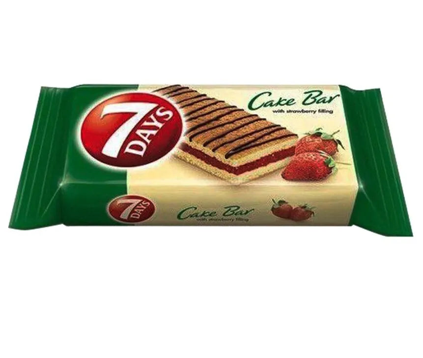 12 Pieces X 7 Days Cake Bar With Strawberry Filling (25g )
