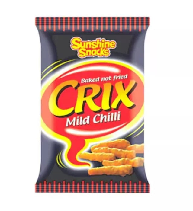 9 Pack X Crix Mild Chilli Chips Baked not fried Sunshine(45 Gram)