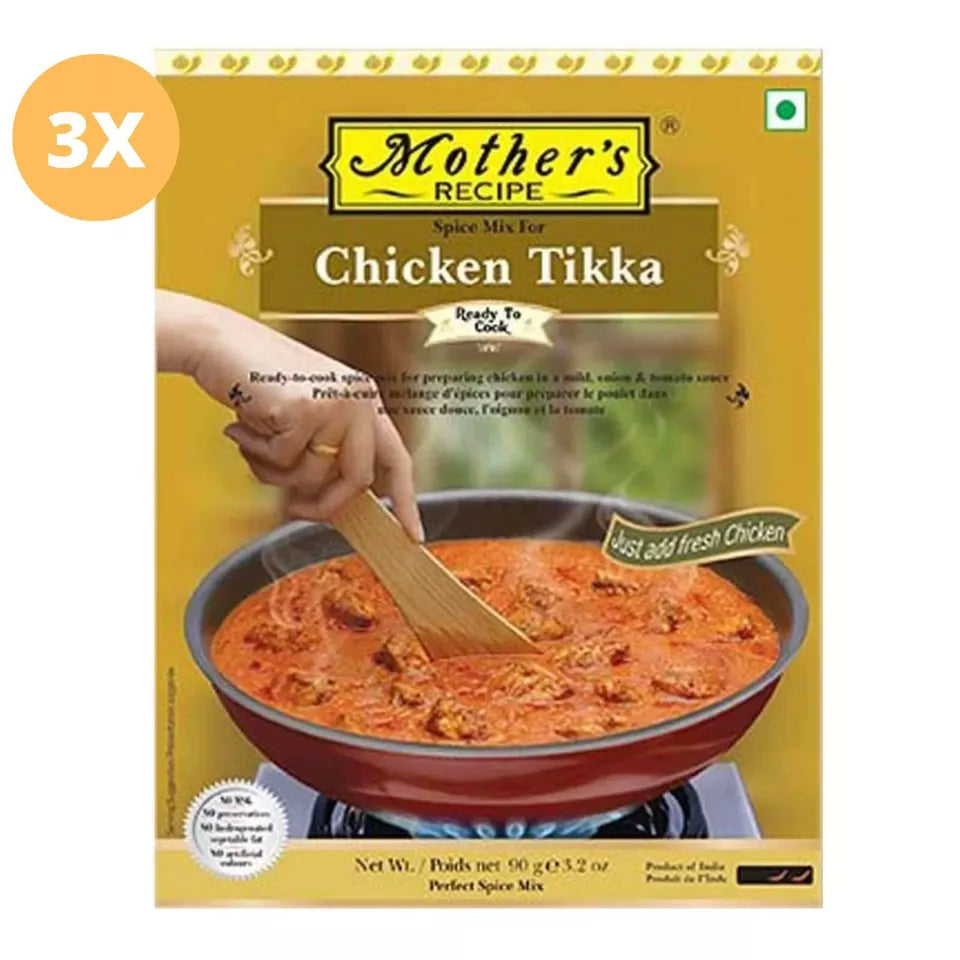 3 Pack X Mother's Recipe Spices Mix For Chicken Tikka Ready-To-Cook( 90 Gram)