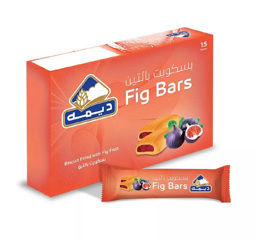 15 Pieces X Deemah Fig Healthy Biscuit Bars (21Gram) بسكويت بالتين