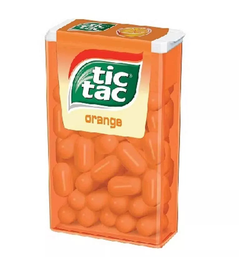 12 Pack X tic tac Drops Fresh Orange Flavor Candy 10.2 Gram