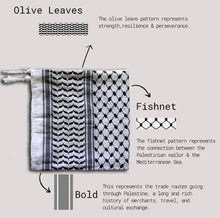 Load image into Gallery viewer, 2 X Original Arab Scarf Palestine Keffiyeh Black and White Shemagh كوفية مهدبة
